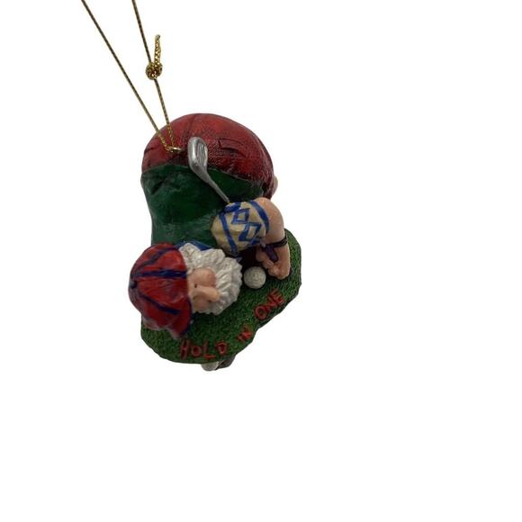 Kurt Adler Sports Santa Golf Christmas Ornament "Hole In One" - Picture 7 of 9